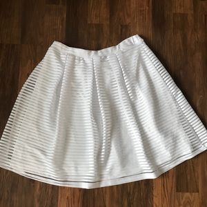 Cato - White Pleaded Skirt